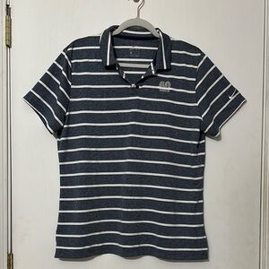 Nike Blue and White Polo Shirt Classic Sporty Design